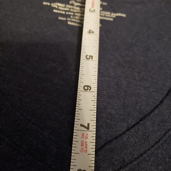 Faded Glory Long Sleeve V-Neck layering tee -  Heather Blue Size LG - Picture 8 of 8